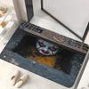 Halloween Clown Printed Kitchen Carpet Living Room Dining Room Laundry Floor Mat Bath Balcony Hallway Non-slip Door Mat