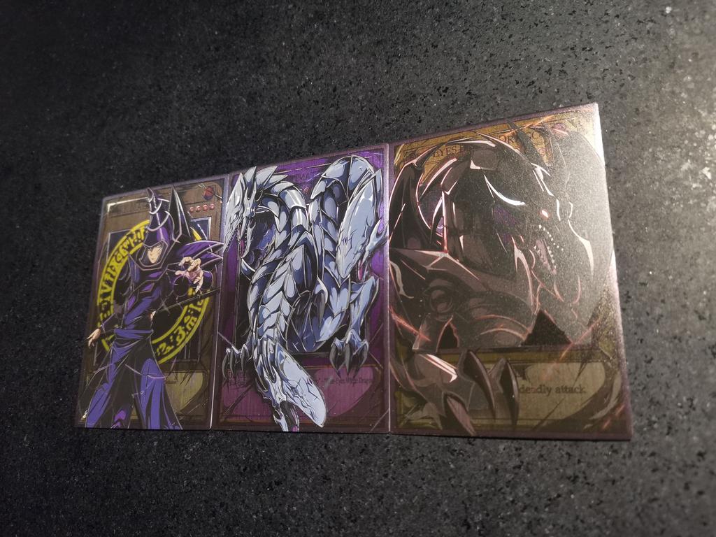 3pcs/set Diy Yu-Gi-Oh!  Blue-Eyes White Dragon Self Control Collect Signature Trading Flash Card Anime Cartoon Gift
