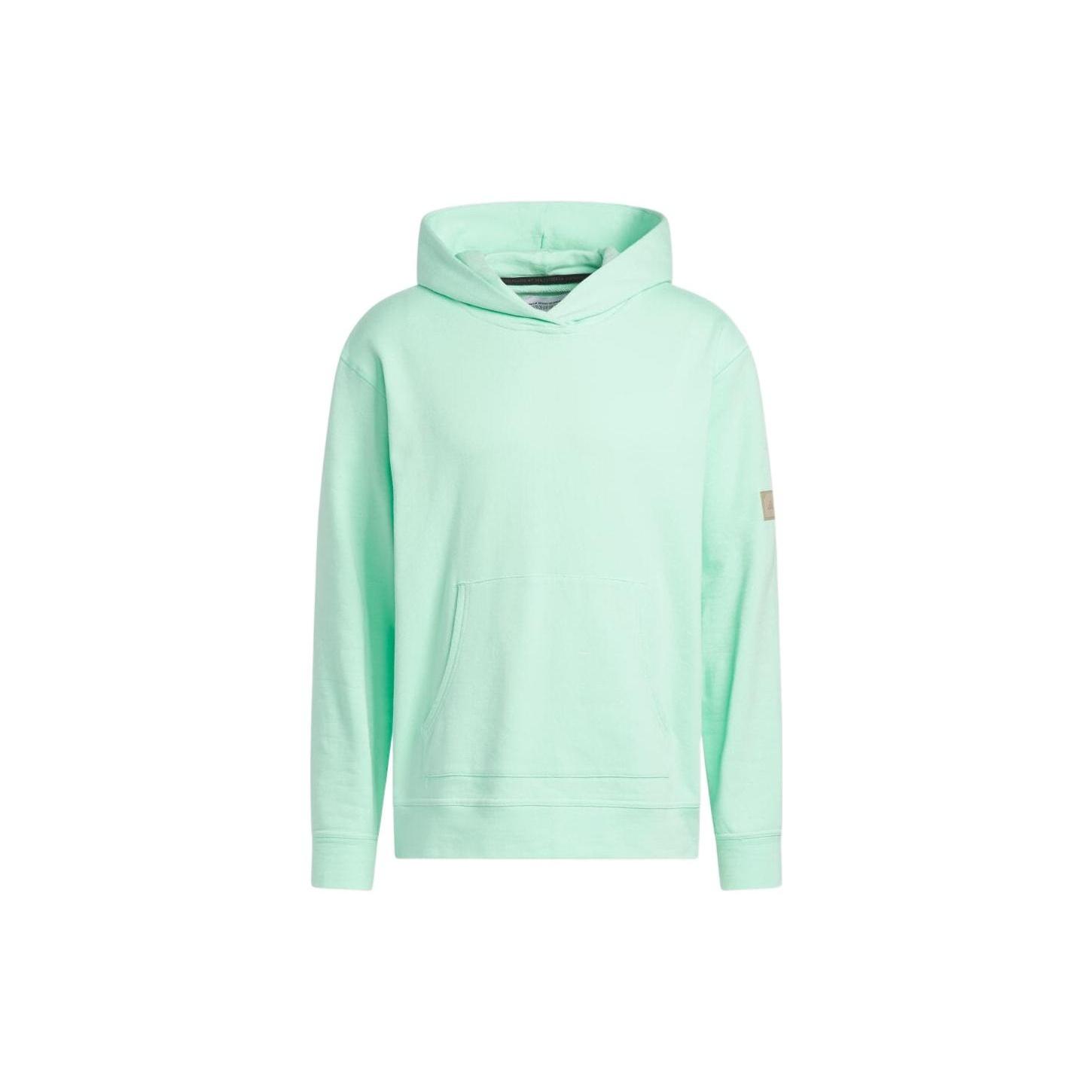 adidas Solid Color Hooded Pullover Long Sleeves Hoodie Men s Green HS5610 L