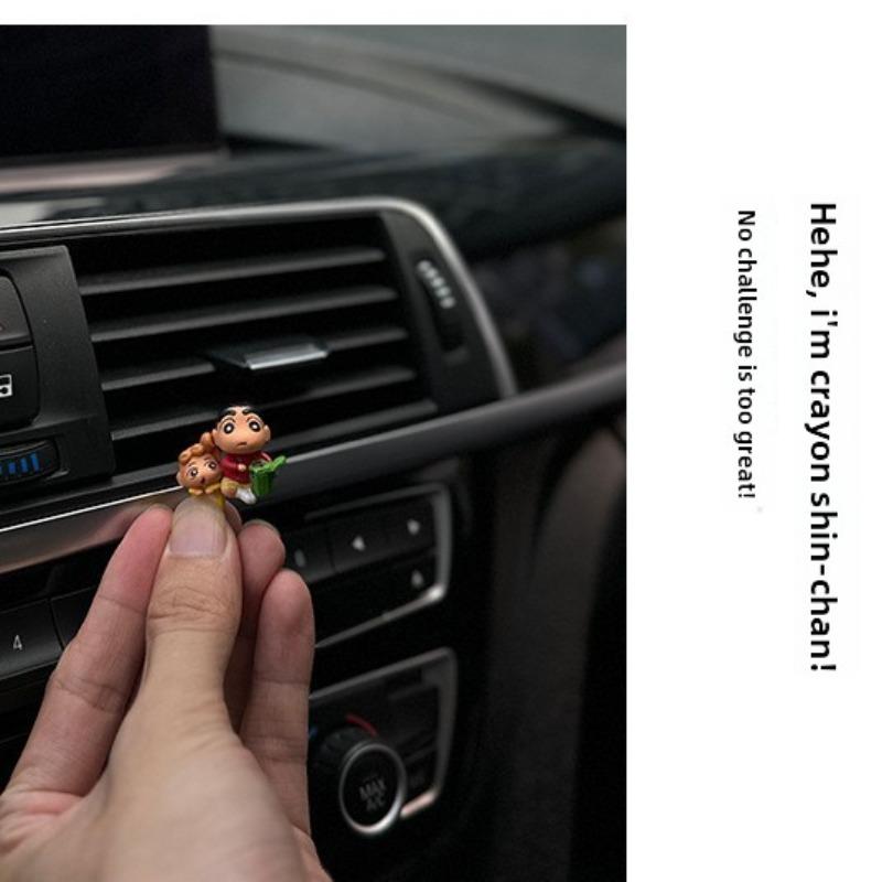 Cute Crayon Shin-chan Car Dashboard Screen Ornament, Soothing Car Decoration for Girls, Cartoon Female Figurine in The Car Interior