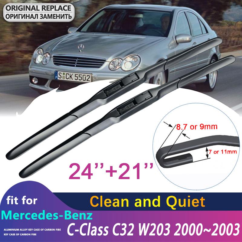 for Mercedes-Benz C-Class C32 W203 2000~2003 2001 2002 Front Window Windscreen Windshield Wipers Car Wiper Blade Car Accessories