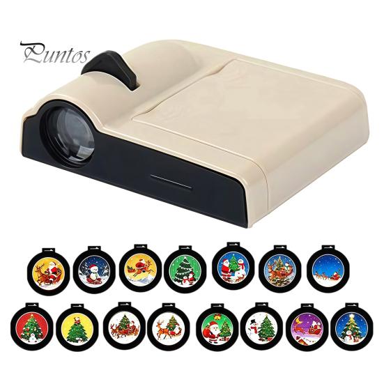 Energy Efficient Holiday Projector LED Christmas Lamp, 6/10/15/20 Festive Scenes Projector, Mini USB Decor Light Powered for Living Room, Bedroom,