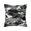Luxury Gray Black Forest Camouflage Cushion Cover  Cm Velvet Throw Pillow Case for Living Room Sofa Chair Pillowcase