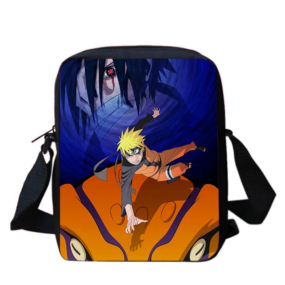 NARUTO Anime Kids Crossbody Bag,Adjustable Straps,Secure Zipper,Lightweight&Durable,for School & Daily Use,for 5-11 Boys & Girls
