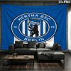 Hertha BSC Custom Name Wall Tapestry Aesthetic Wall Hanging Printed Fabric Blanket Decorative Tapestries for Bedroom Living Room Home Decor