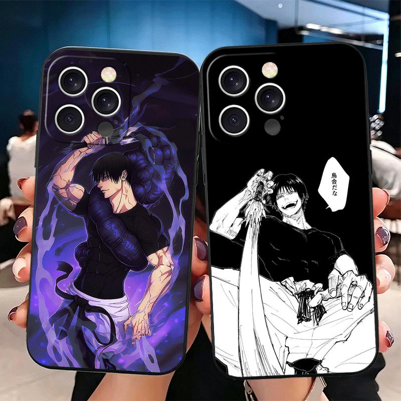Anime Fushiguro Toji JUJUSU Soft Phone Case for iPhone 16 16E 17 Air 15 Pro Max 14 Plus 13 Mini 11 12 7 Black Cover Back Shell
