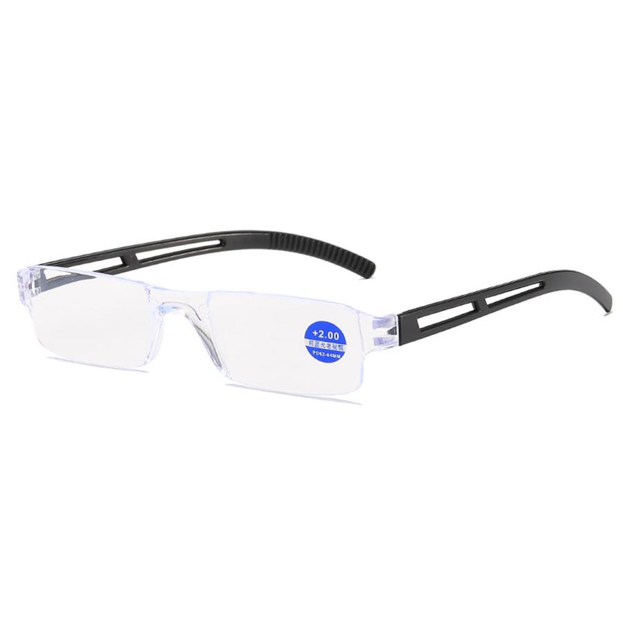 New Fashionable Anti Blue Light Reading Glasses for Men Casual Frameless Corrective eyewear for Women Classic Long-Distance Prescription eyeglass