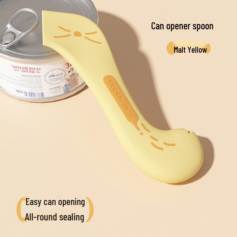 Multifunctional Silicone Cat Food Spoon and Can Opener with Sealing Box