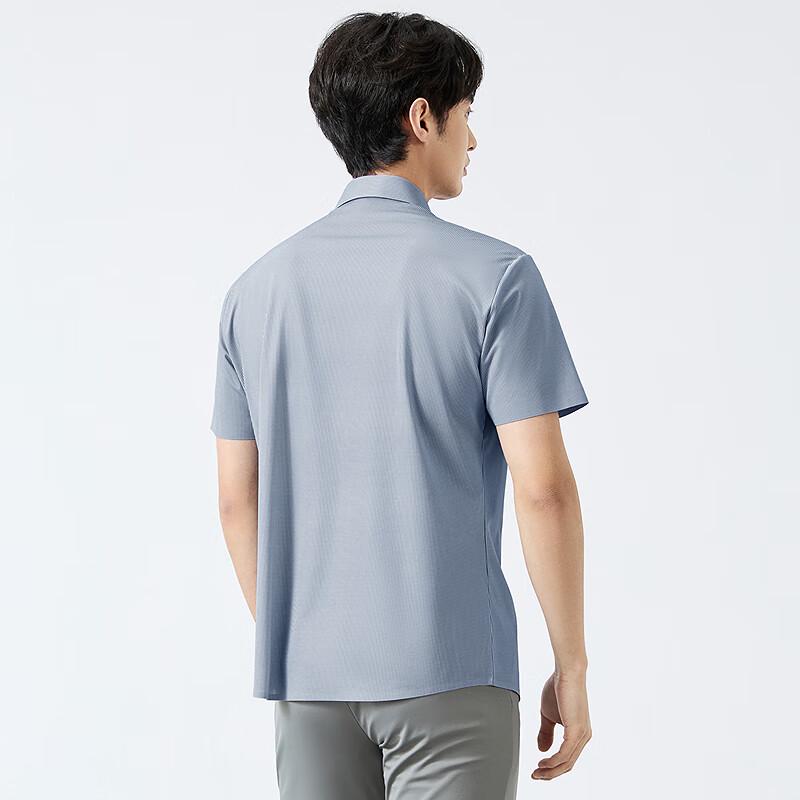 Men s Seamless Cool Plaid Short-Sleeve Shirt 4XL