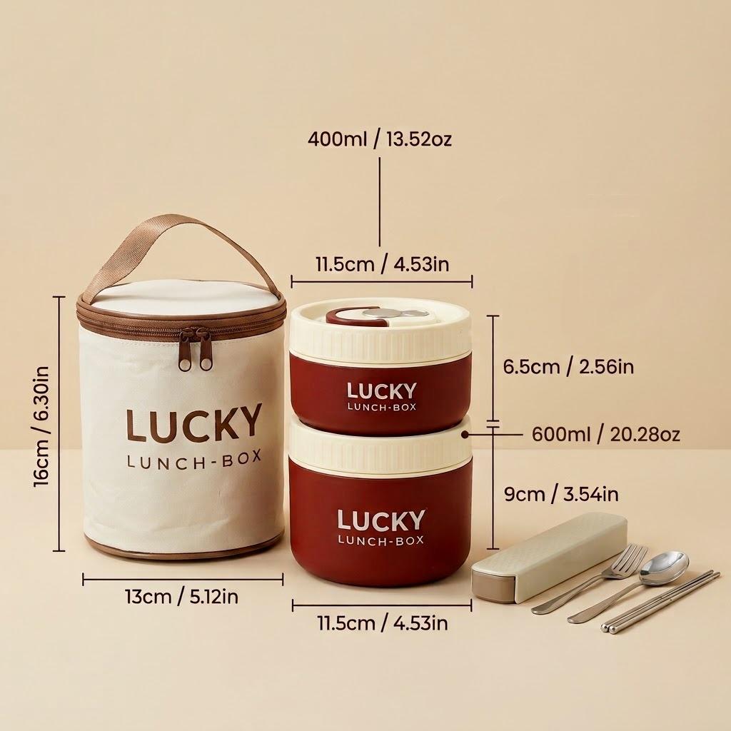 304 Stainless Steel Thermal Lunch Box Microwave Bento Box Portable Insulated Food Storage Containers For Kids Students School