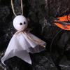6Pcs White Ghosts Halloween Cloth Ghosts 3 Inch Hanging Ghost Pendant  Yard Tree Decor
