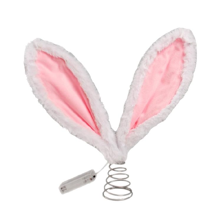 

Plush Polyester Long Ear Festival Tree Top with LED String Light Easter Tree Top Ornament For Halloween Home Decoration 1