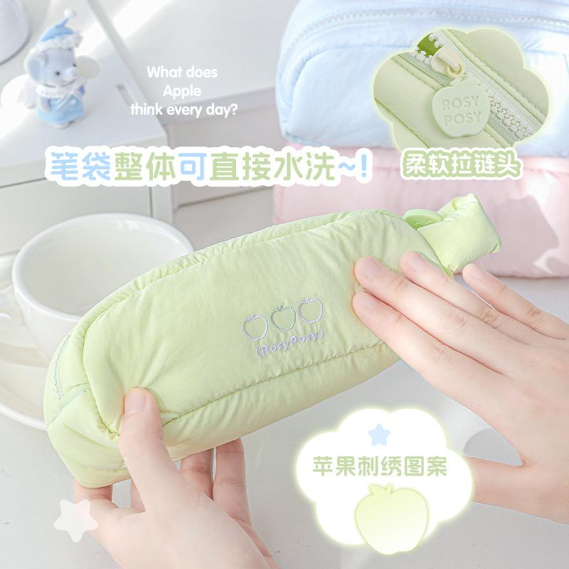 Marshmallow Pain Pencil Bag, Niche Non-collision, Large-capacity Girl Storage Stationery Bag