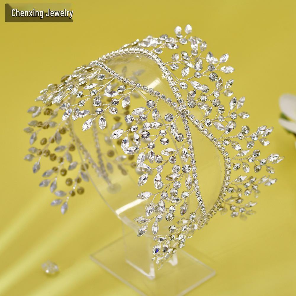 

Chenxing CX477 Свадебная повязка на голову со стразами - Европейский и американский аксессуар для волос ручной работы для свадеб и вечерних платьев.