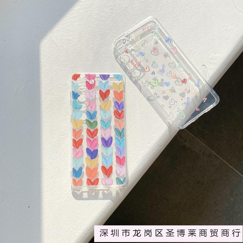 Applicable To Samsung S25ultra Apple iPhone 17 Ins Girl Graffiti Love Mobile Phone Case Painted Protective Case