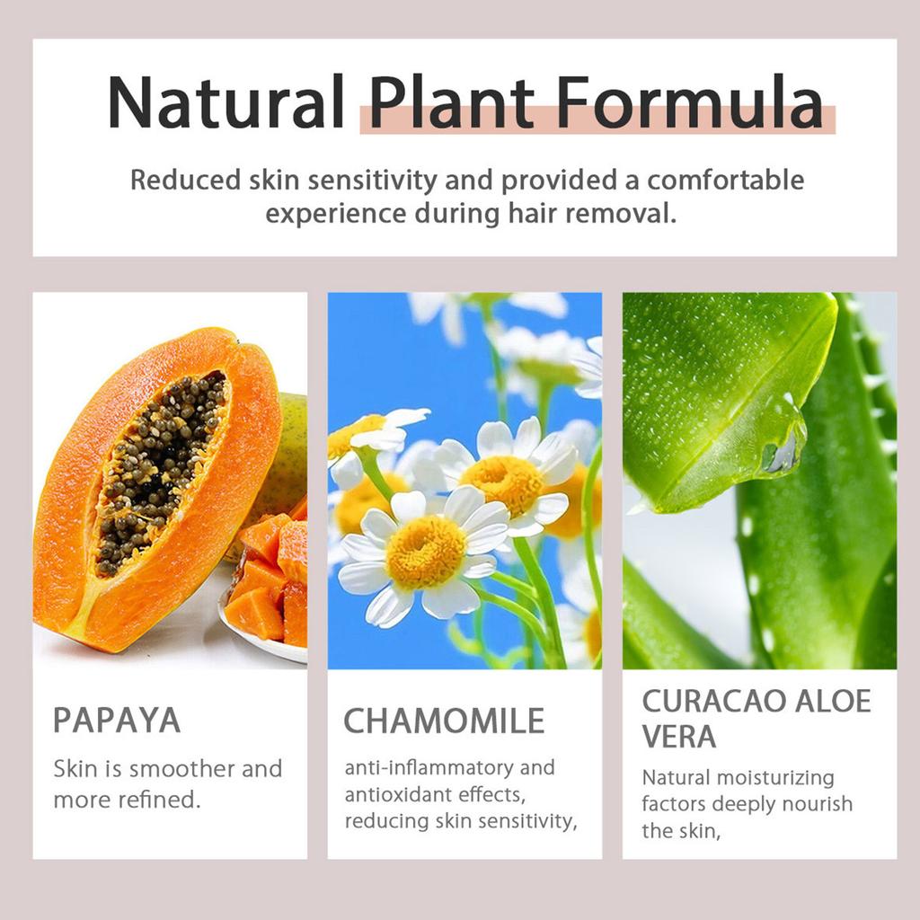 150ml Women's/Men's Hair Removal Spray Gentle And Non-irritating Hair Removal For Face And Private Parts Body (Papaya)100ml