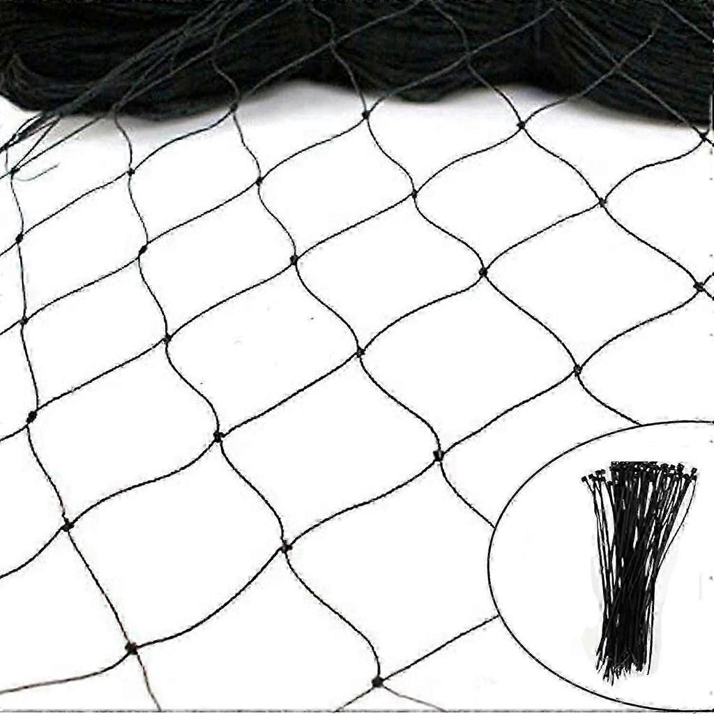 Heavy Duty Bird Netting 15x15m, 5x5cm Square Mesh Garden Net for Chicken Coop, Deer Fence, Farm Protection