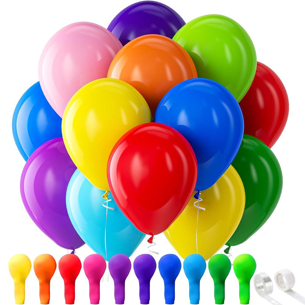100PCS multi-color latex balloon set suitable for birthday parties, weddings, Valentine's Day party decoration