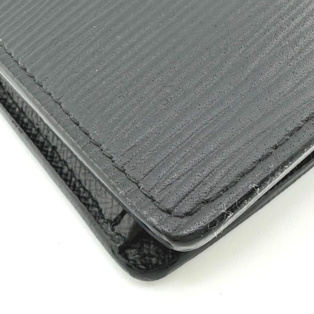 LOUIS VUITTON Longwallet Epi leather portefeuille brazza M60622 purse Noir Black Used