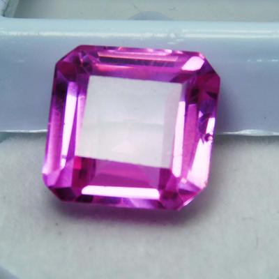 Natural Pink Sapphire Loose Gemstone Square Cut 12 Ct September Birthstone for Gem Collections