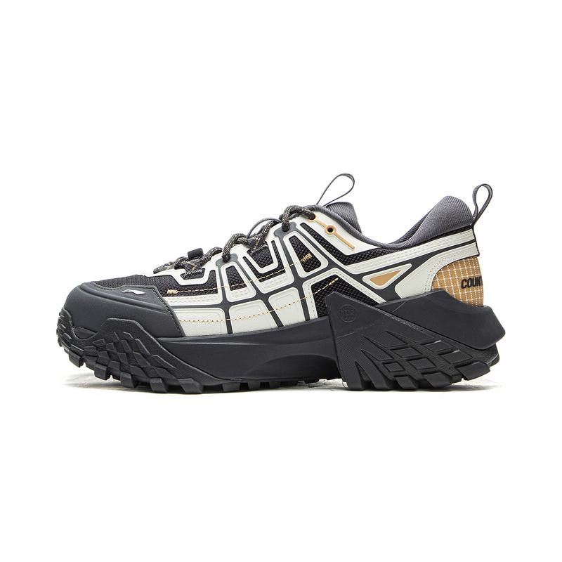 New LiNing Shock Absorbers Rebound Low top Outdoor Shoes Unisex Black White Blue AHCV047-3