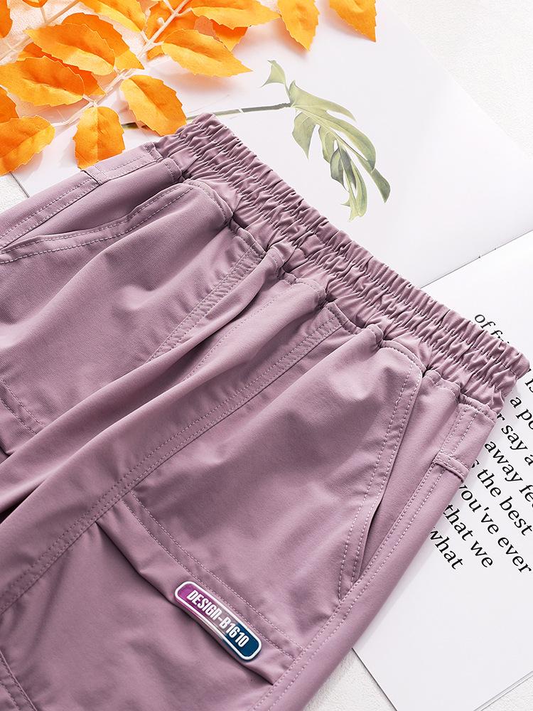 Girls’ Quick-Dry Summer Sports Pants 2024: Loose, Casual, Long Pants for Kids.