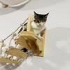 Cat Solid Wooden Suspension Bridge Wall Mounted Sisal Cat Climbing Ladder Treads For Cats to Move and Play