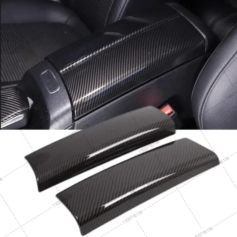 ABS Carbon Car Central Armrest Storage Box Panel Cover Trim For Mercedes Benz A B Class CLA GLA GLB W177 W247 C118 H247 -24