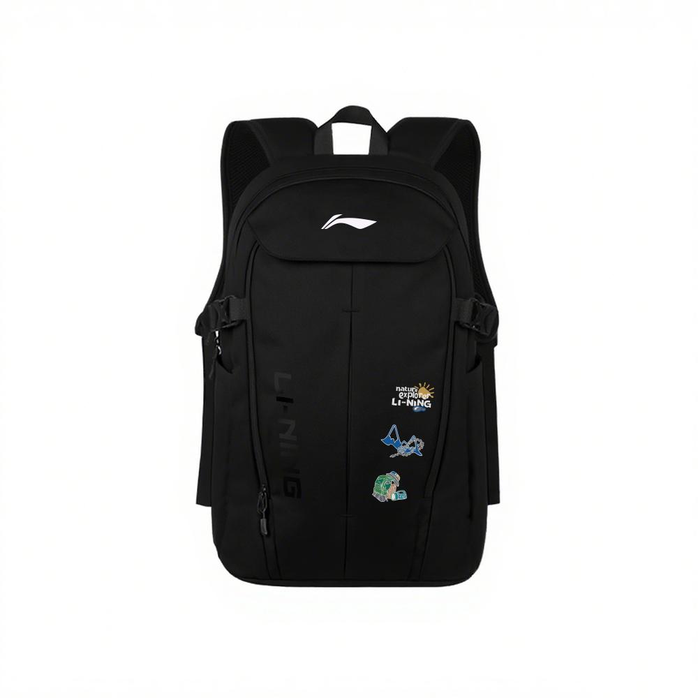 Li Ning Polyester Backpack Unisex Black YBSW081-1A1