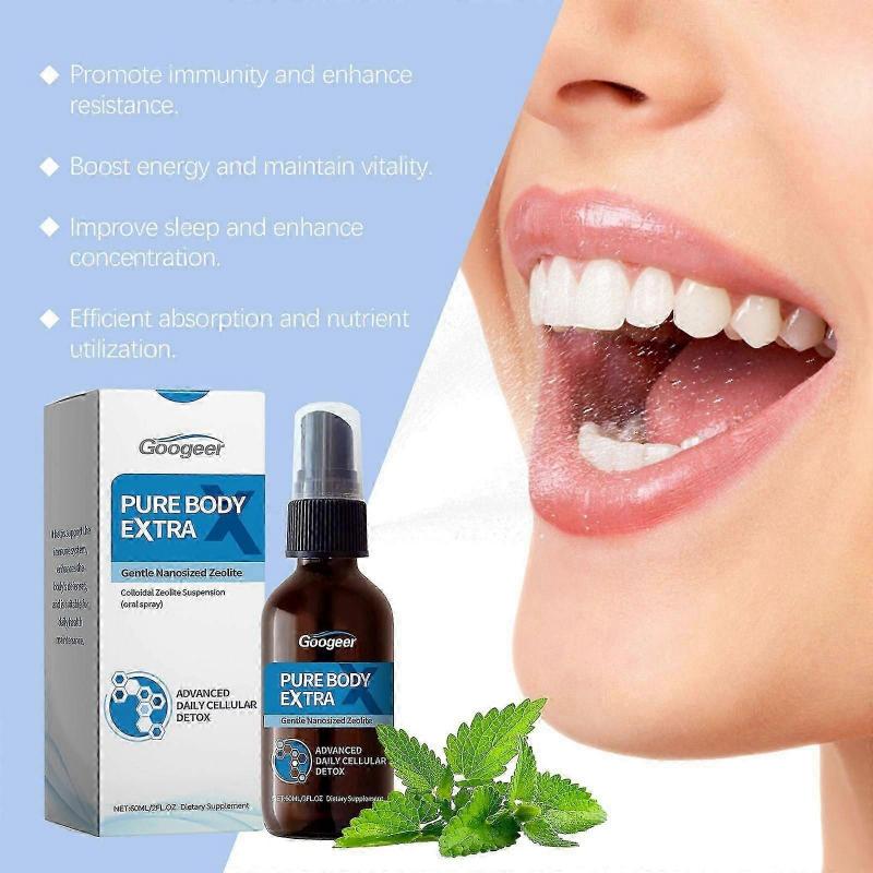 Pure Body Extra Nanosized Zeolite Spray 3-Pack, Natural Daily Detox for Women & Men, Travel-Friendly Body Care, Freshness, Exp. 2026