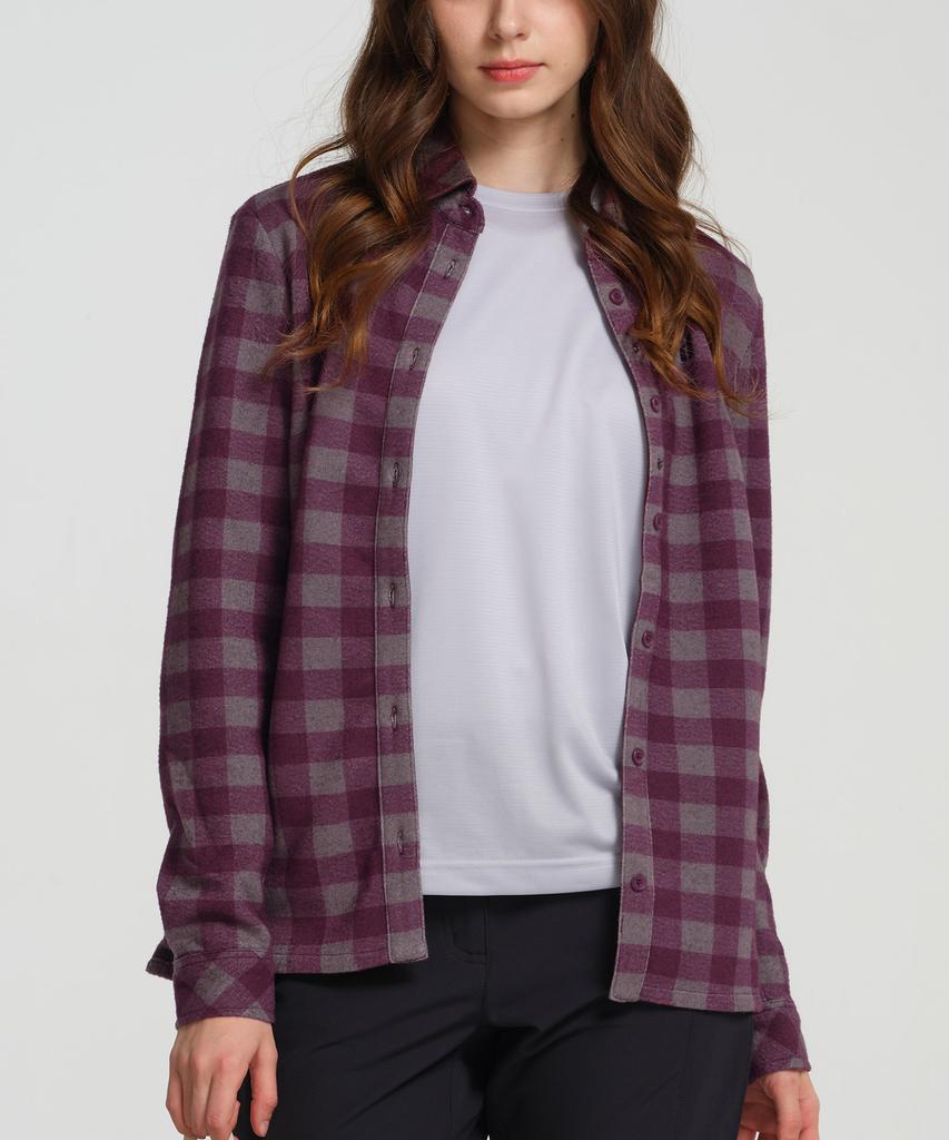 DEUTER Purple Brushed Check Shirt (Women'S)