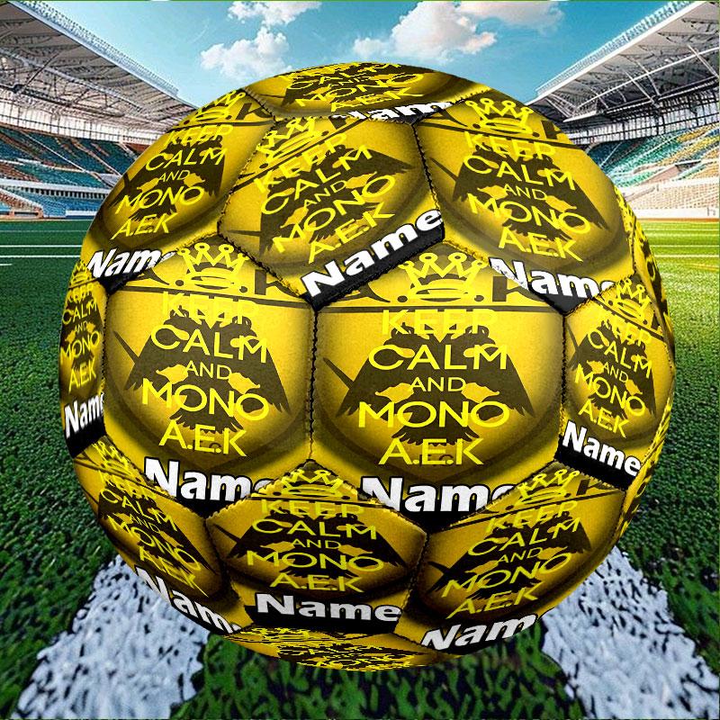 Custom Name Personalized AEK Athens FC Print Size 5 Soccer Ball Training & Match Football, for Team, Kicking, Gift for Football Enthusiasts