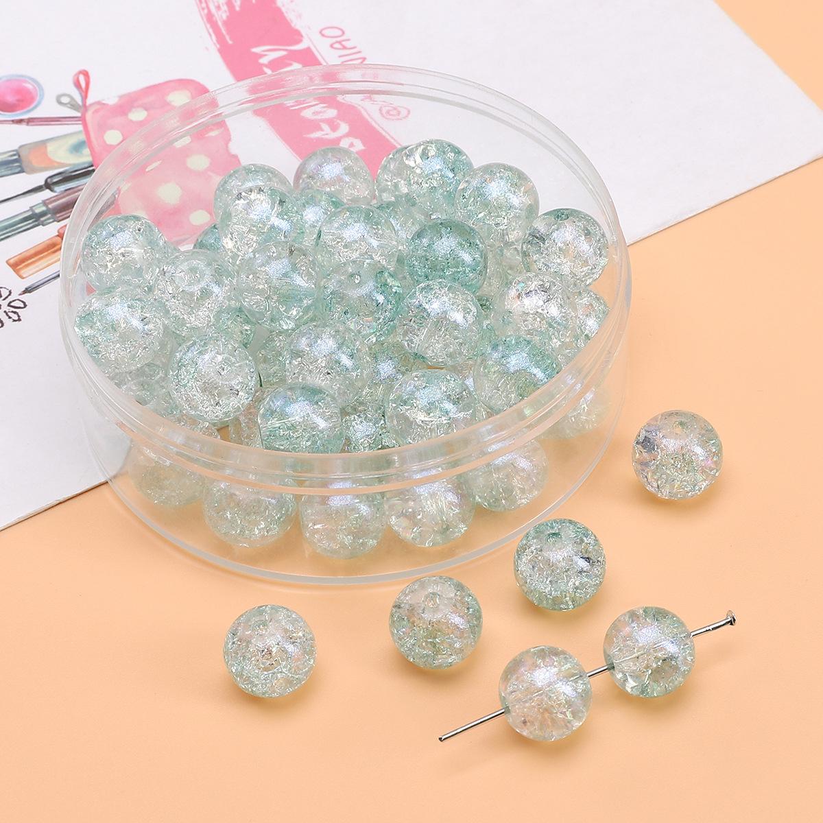 

10mm Glass Floral Gradient Beads for Diy Jewelry Making - Perfect for Bracelets, Necklaces & Craft Accessories 20Pcs зелёный