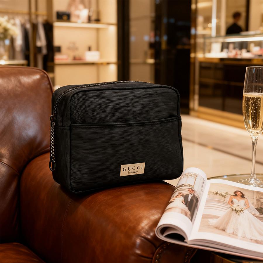 Gucci Women's Cosmetic Bag, Made Of Pure Cotton Fabric. Suitable For Commuting And Parties. Environmentally Friendly