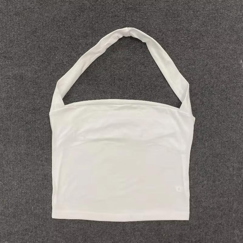 

Однотонный жилет на бретелях с вырезом на спине, с открытыми плечами, с открытой спиной, сексуальный облегающий женский жилет L белый