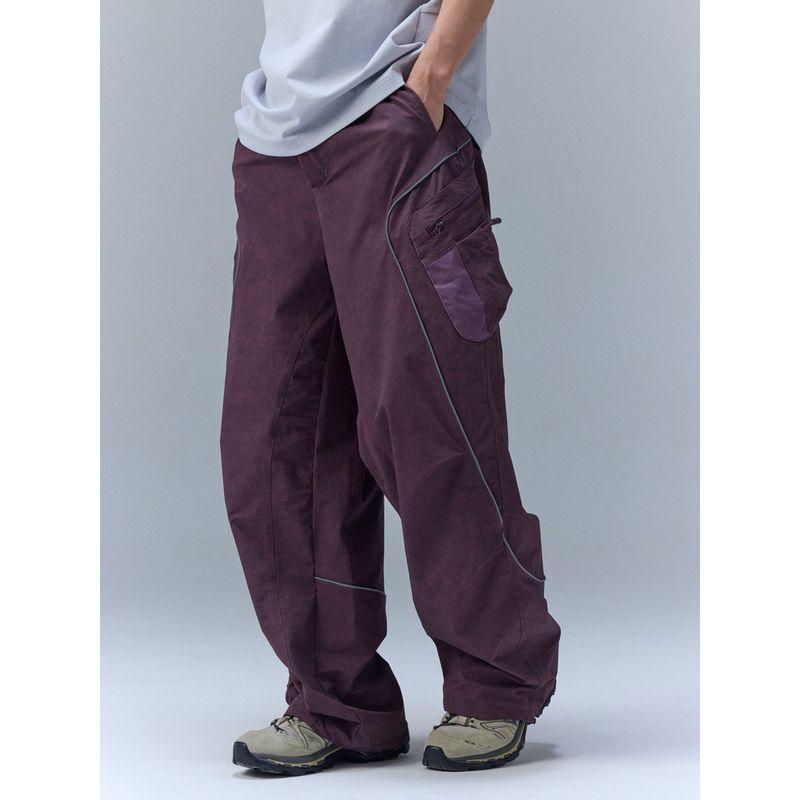 American-Style Street Waterproof Multi-Pocket Mud-Dyed Cargo Pants for Men and Women, 2025 Autumn Trendy Brand Loose Casual Straight-Leg Pants