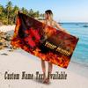 Morocco Football Design Beach Towel Custom Text Large Towel for Beach Vacation