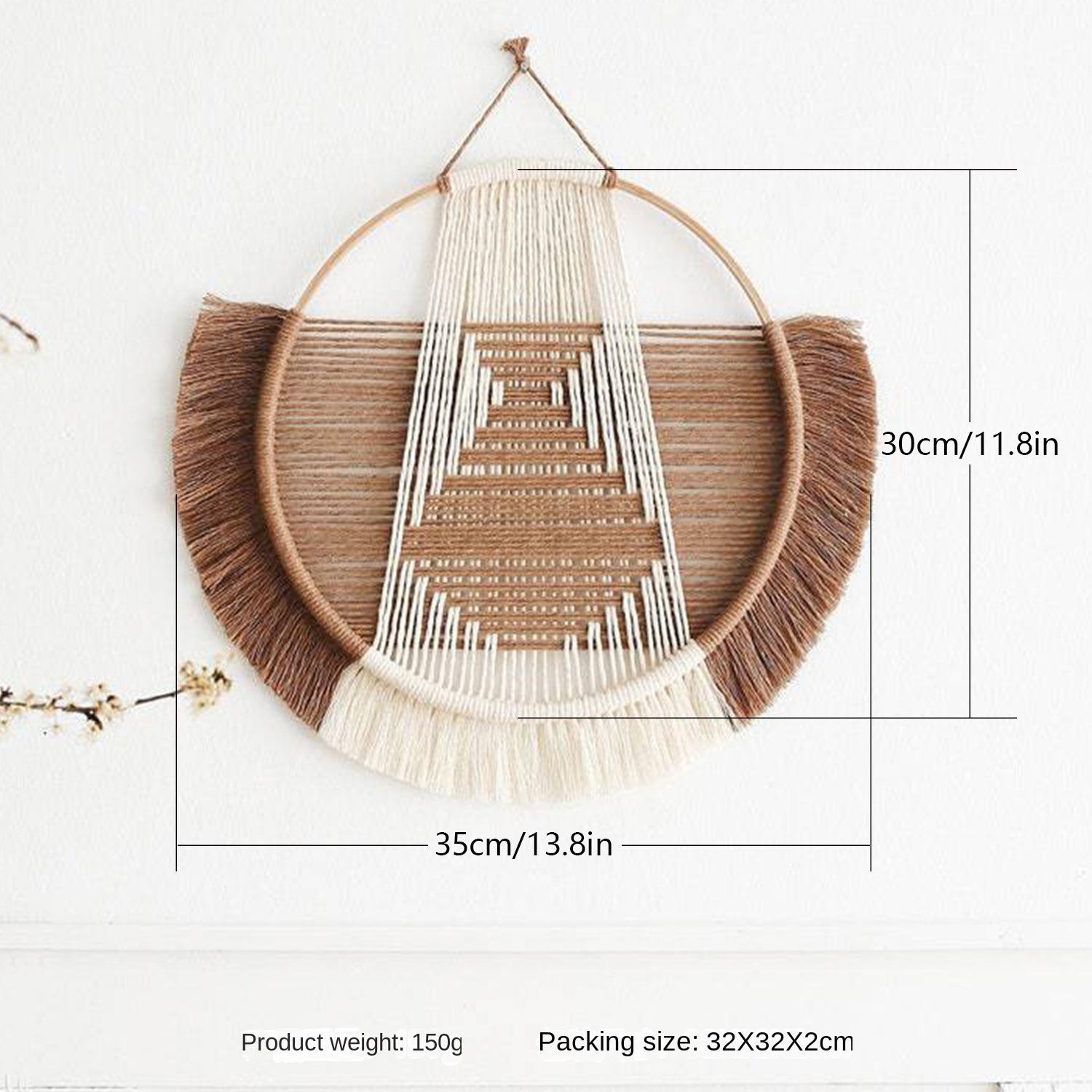 

Original Nordic Circle Wall Hanging Handwoven Tapestry Simple Dream Catcher B&B Home Wall Decor