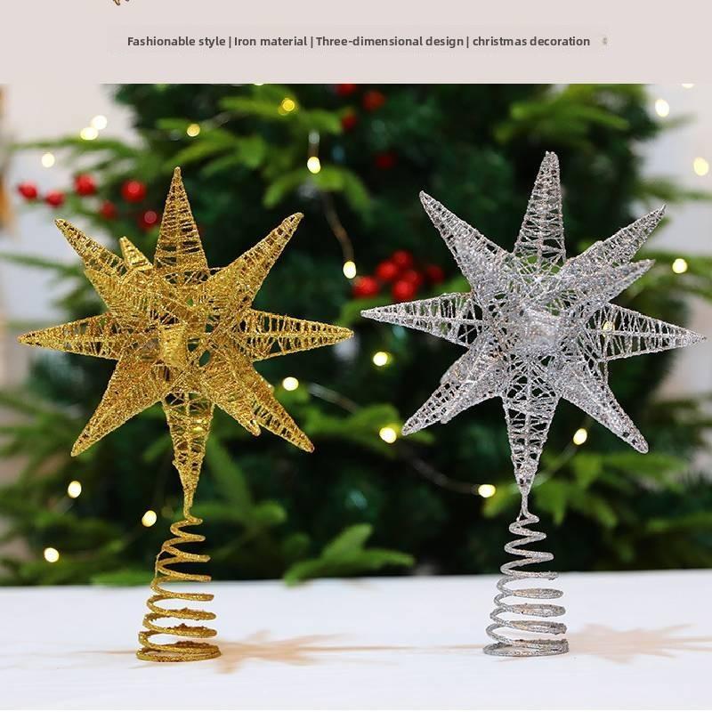 Christmas Tree Topper Lighted Twinkling Star Holiday Tree Top  Art Decoration