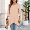 Women's Fashion Casual 3/4 Sleeve Pullover Top for Everyday Wear