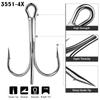 PROBEROS 4X Treble Fishing Hook High Carbon Steel Hook 6/0#-10/0# Fishhooks Fishing Tackle 10pcs/bag