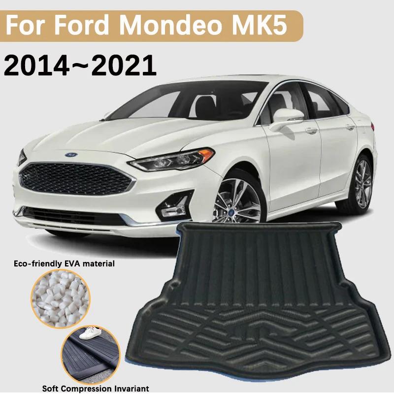 Car Trunk Floor Mat for Ford Mondeo MK5 Accessories 2013~ Fusion Liner Trunk Waterproof Tray Carpet Storage EVA Pad Material