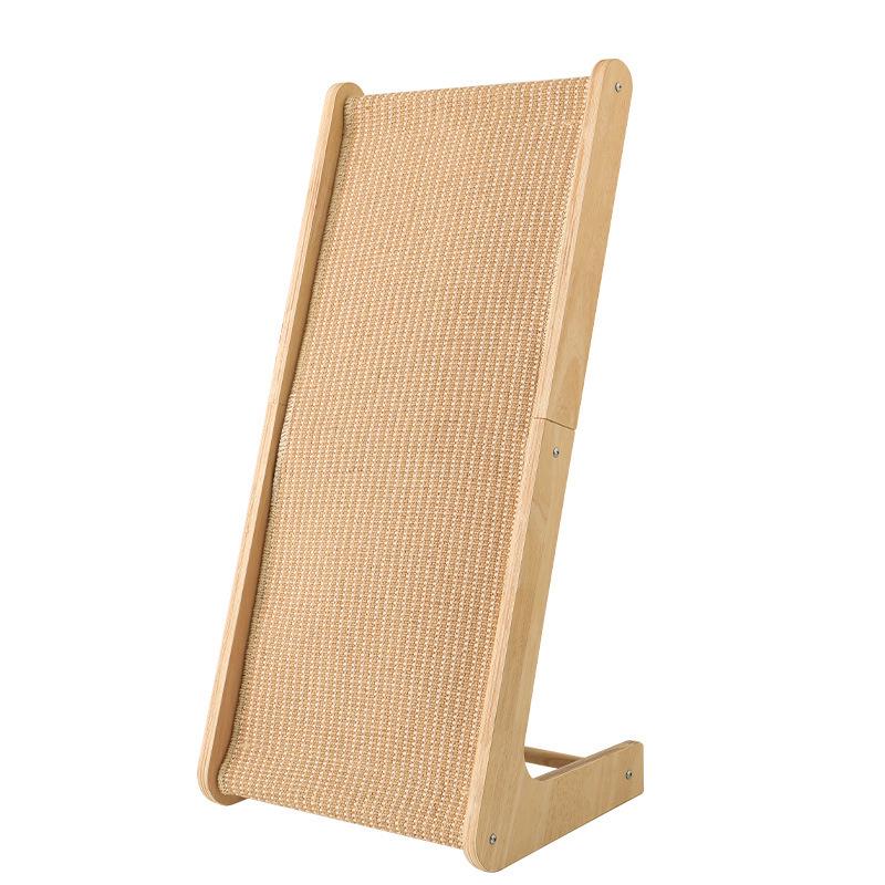 L-Shaped Solid Wood Sisal Cat Scratching Post - Durable, No Debris, Anti-Scratch Sofa Protector & Toy