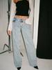 Jeans dritti in denim da donna di alta qualità europei e americani