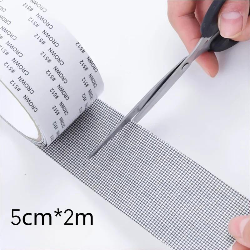 

ZEXEF Window Screen Repair Tape Self Adhesive Mesh Tape Net Door Fix Patch Anti Insect Mosquito Mesh Broken Holes Repairing серый