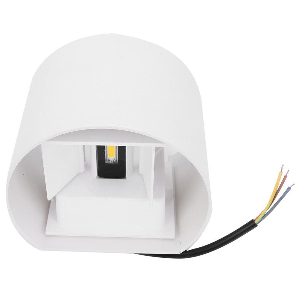 Modern 12W Wall Light Semi-Circular Waterproof LED Wall Lamp CRI 80 Aluminum Housing Up Down Lighting Patio