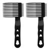 2Pcs Barber Fade Comb Professional Positioning Blending Curved Hair Clipper Comb Home Salon Hairdresser Men Hair Cutting Comb Barber