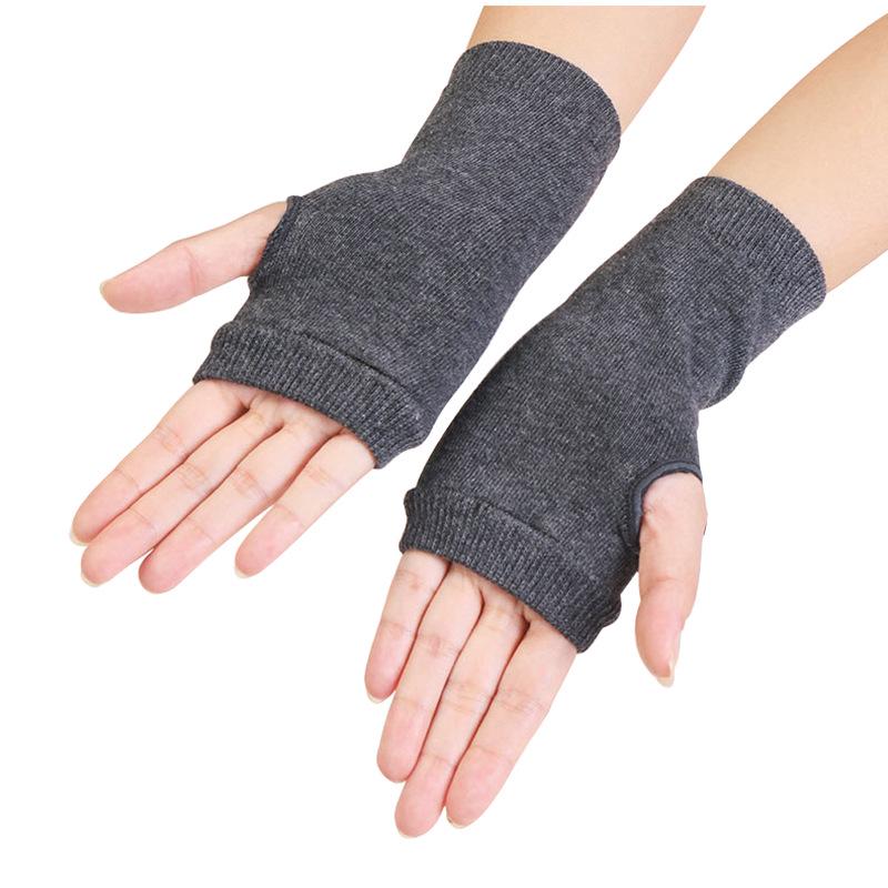 

1 Pair Women Cashmere Fingerless Warm Winter Gloves Hand Wrist Warmer Mittens EMA One Size