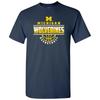 Michigan Wolverines Mascot Wordmark Basketball T Shirt - Navy