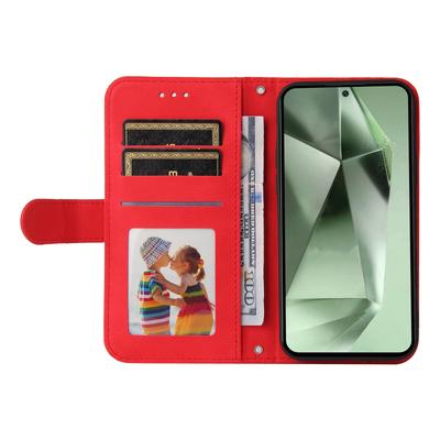 For Samsung Galaxy S24 FE Leather Wallet Cases Skin Touch Phone Cover Stand with Strap